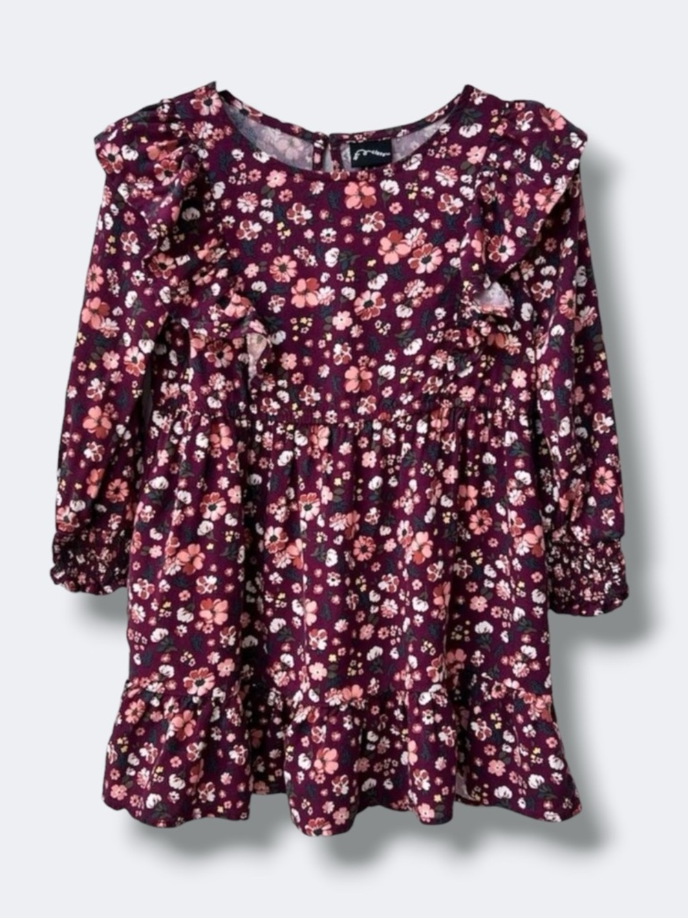 Art Class Dress Girls 2T Floral Long Sleeve Ruffles Cottagecore Boho Fall